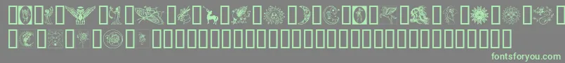 Thegoddess Font – Green Fonts on Gray Background