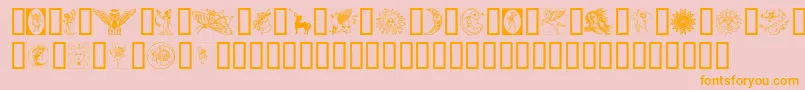 Thegoddess Font – Orange Fonts on Pink Background