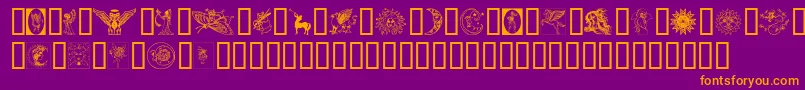 Thegoddess Font – Orange Fonts on Purple Background