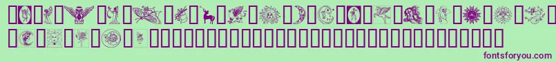 Thegoddess Font – Purple Fonts on Green Background