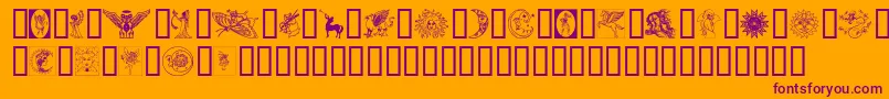 Thegoddess Font – Purple Fonts on Orange Background