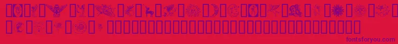 Thegoddess Font – Purple Fonts on Red Background