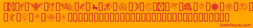 Thegoddess Font – Red Fonts on Orange Background