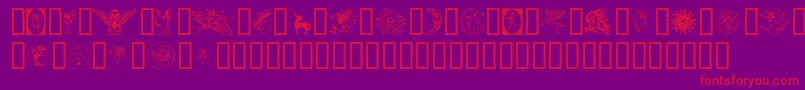 Thegoddess Font – Red Fonts on Purple Background