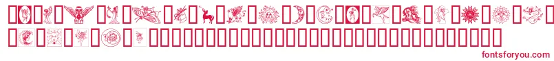 Thegoddess Font – Red Fonts on White Background