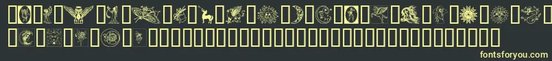 Thegoddess Font – Yellow Fonts on Black Background