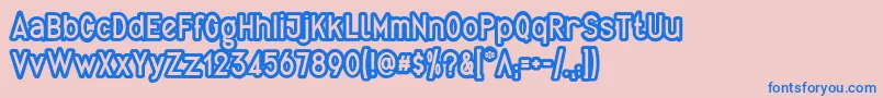 En savoir plus sur la police QuirkusOut Police QuirkusOut – polices bleues sur fond rose