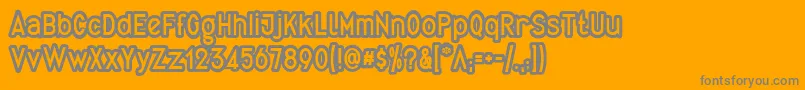 QuirkusOut Font – Gray Fonts on Orange Background