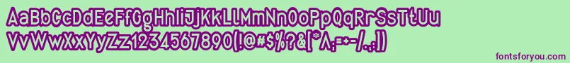 QuirkusOut Font – Purple Fonts on Green Background