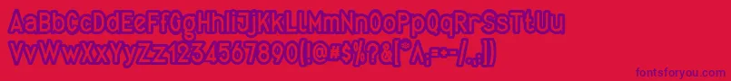 Police QuirkusOut – polices violettes sur fond rouge