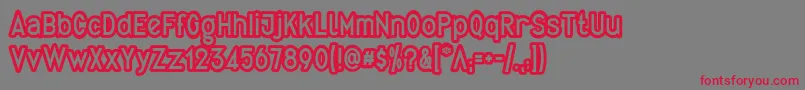 QuirkusOut Font – Red Fonts on Gray Background