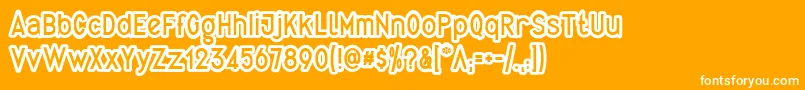 QuirkusOut Font – White Fonts on Orange Background