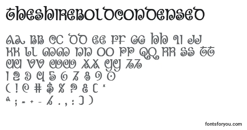 TheShireBoldCondensedフォント–アルファベット、数字、特殊文字