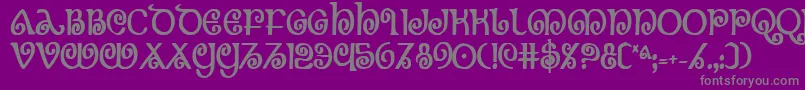 TheShireBoldCondensed Font – Gray Fonts on Purple Background