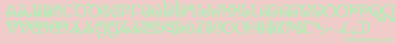 TheShireBoldCondensed-Schriftart – Grüne Schriften auf rosa Hintergrund