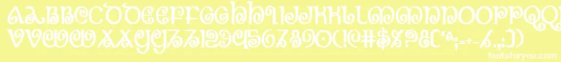 TheShireBoldCondensed Font – White Fonts on Yellow Background