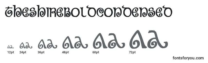 Größen der Schriftart TheShireBoldCondensed