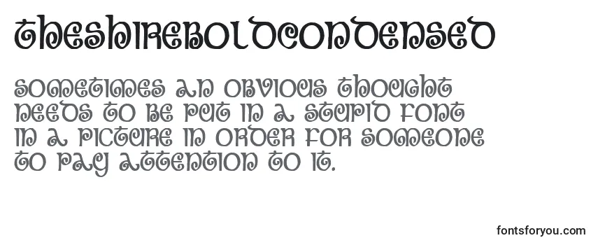 Review of the TheShireBoldCondensed Font
