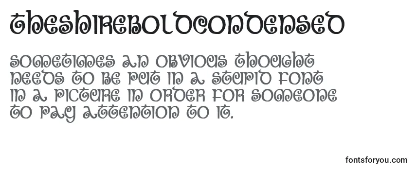 Überblick über die Schriftart TheShireBoldCondensed