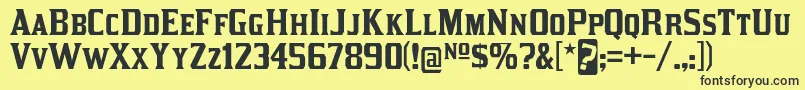 KirstyRg Font – Black Fonts on Yellow Background