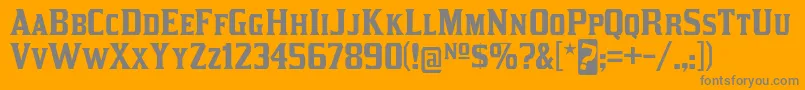 KirstyRg Font – Gray Fonts on Orange Background