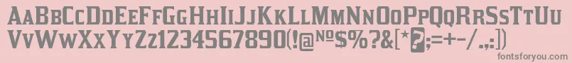 KirstyRg Font – Gray Fonts on Pink Background