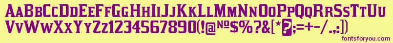 KirstyRg Font – Purple Fonts on Yellow Background