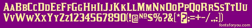 KirstyRg Font – Yellow Fonts on Purple Background