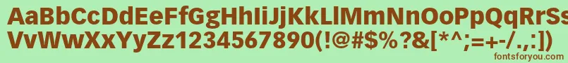 VectoraltstdBlack Font – Brown Fonts on Green Background