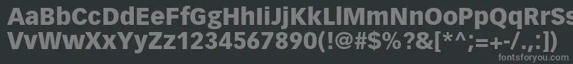 VectoraltstdBlack-fontti – harmaat kirjasimet mustalla taustalla
