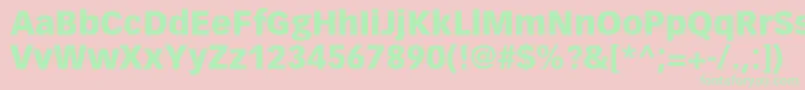 VectoraltstdBlack Font – Green Fonts on Pink Background