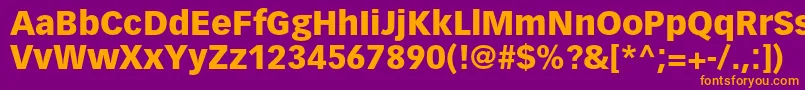 VectoraltstdBlack-Schriftart – Orangefarbene Schriften auf violettem Hintergrund