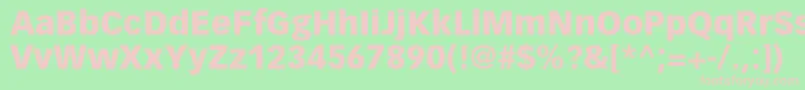 VectoraltstdBlack Font – Pink Fonts on Green Background