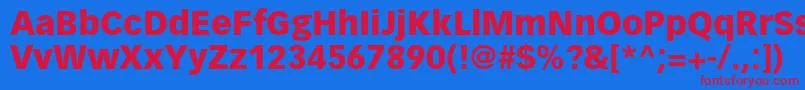 VectoraltstdBlack Font – Red Fonts on Blue Background