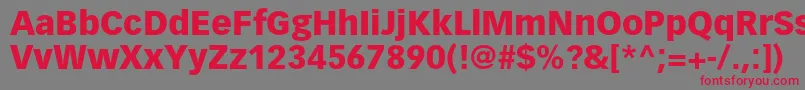 VectoraltstdBlack-fontti – punaiset fontit harmaalla taustalla