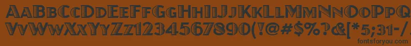 Шрифт JuanitaxiloitcTt – чёрные шрифты на коричневом фоне