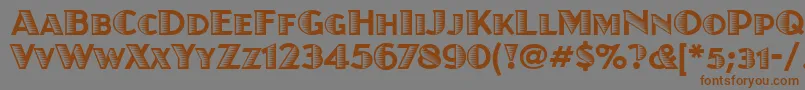 JuanitaxiloitcTt Font – Brown Fonts on Gray Background
