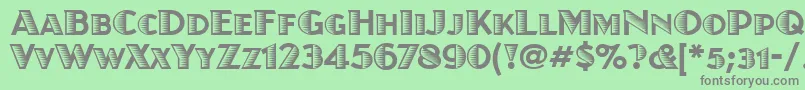 フォントJuanitaxiloitcTt – 緑の背景に灰色の文字