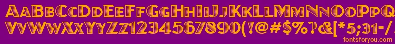 JuanitaxiloitcTt Font – Orange Fonts on Purple Background