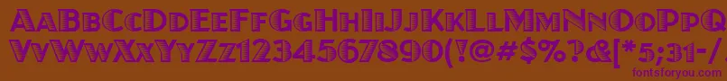 JuanitaxiloitcTt Font – Purple Fonts on Brown Background