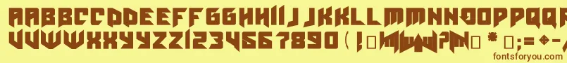 Amazoostrobbold Font – Brown Fonts on Yellow Background