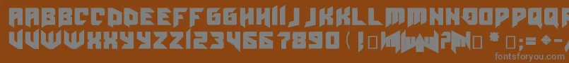 フォントAmazoostrobbold – 茶色の背景に灰色の文字