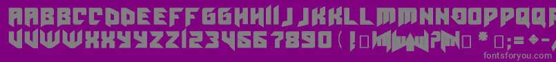 フォントAmazoostrobbold – 紫の背景に灰色の文字