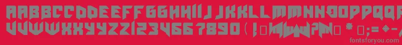 フォントAmazoostrobbold – 赤い背景に灰色の文字