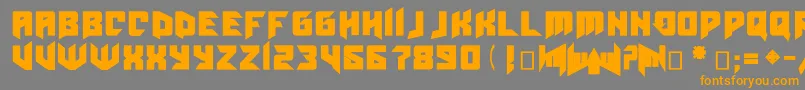 Amazoostrobbold Font – Orange Fonts on Gray Background