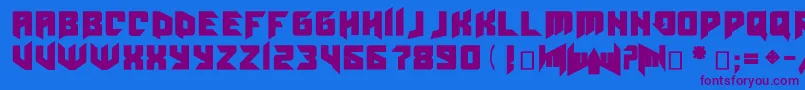 Amazoostrobbold Font – Purple Fonts on Blue Background