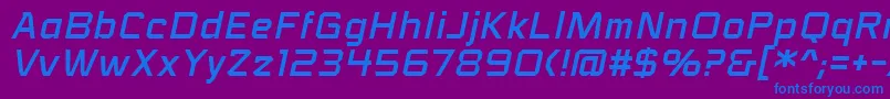 VoiceactivatedbbItal Font – Blue Fonts on Purple Background