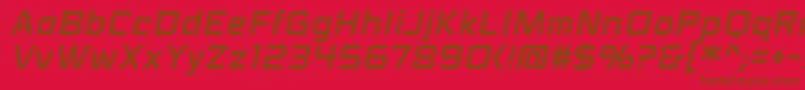 VoiceactivatedbbItal Font – Brown Fonts on Red Background