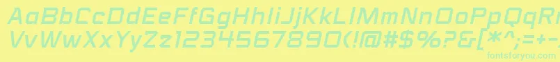 Police VoiceactivatedbbItal – polices vertes sur fond jaune