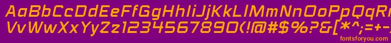 VoiceactivatedbbItal Font – Orange Fonts on Purple Background